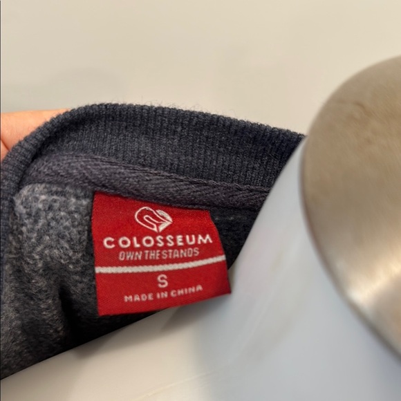 Colosseum Small West Virginia Mountaineers Blue and Yellow Varsity Sweatshirt - Picture 2 of 9